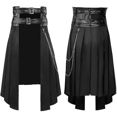 HOT11★Vintage Dress Women Men Gothic Steampunk Skirt Renaissance Pirate Womens Witch Costumes Skirt Medieval Costume Skirt