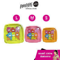 Pimrypie กล่องอาหารทรงเหลี่ยม S,M,L  PIMRY BEAR รูปหน้าหมี แบบ 1 ใบ กข12/กข13/กข14