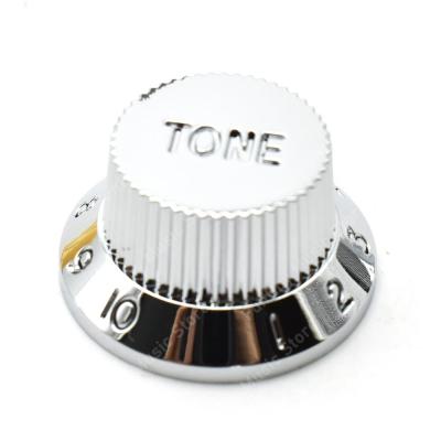 ‘【；】 3Pcs Guitar Speed Control Knobs 1 Volume 2 Tone For ST SQ Electric Guitar Parts Accessory Plastic Silver