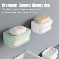 Sponge Wipe And Drain Box With No Marks Or Holes Double Soap Layer Rack Storage X7B7