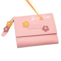 【CC】 2022 New Short Wallets Name Decoration Design Female Card Holder Girls Purse