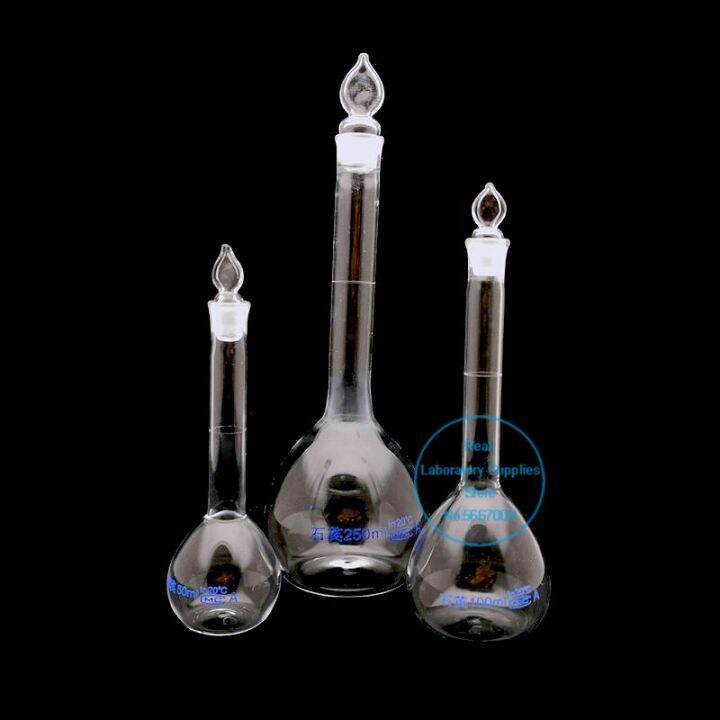 1piece 5ml To 500ml Lab Transparent Quartz Glass Volumetric Flask for