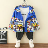 Childrens Clothing Boys Coat 2023 New Western Style Baby Boys Spring Clothes Shell Jacket Childrens Spring And Autumn Small Yellow Duck Clothes