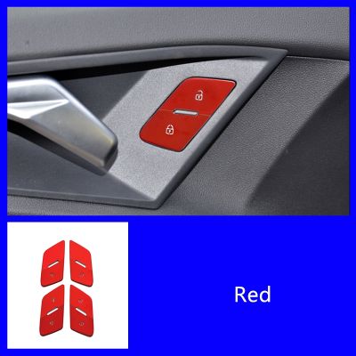 Car Styling Door Unlock Buttons Sequins Trim For Audi A3  Aluminium Alloy Interior Decoration Accessories