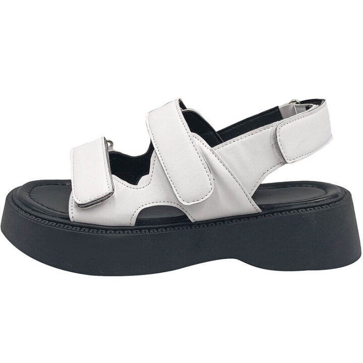 พร้อมส่ง-summer-velcro-sandals-รองเท้าหนังรัดส้นสไตล์เกาหลี