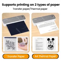เครื่องลายพิมพ์สำหรับการสักแบบชั่วคราวขนาดเล็กชาร์ตไฟได้ไร้สาย2023สัก,A40แอปฟรีกระดาษสำหรับมือถือ