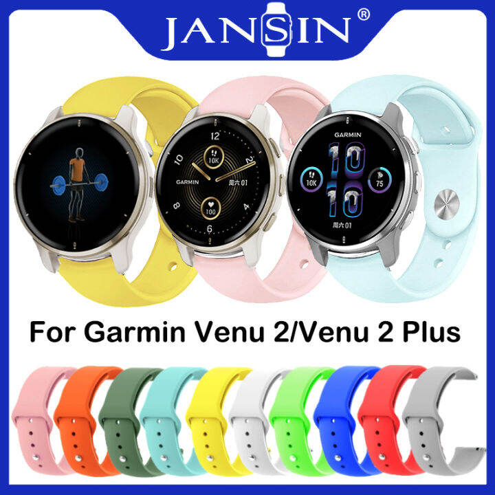Silicone Strap Band for Garmin Venu 2 Plus GPS Smartwatch Strap Rubber