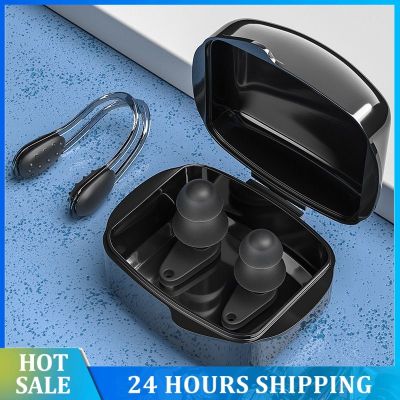 ☏✆ Swimming Earplugs/Nose Clip Set Water Sports Pool Diving Accessories Summer Silicone Waterproof Anti-noise Surf Swim Ear Plug