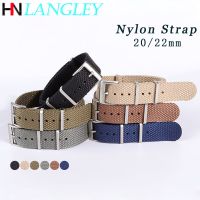 cfgbsdge Nylon Strap Weave Cotton Watchband for Seiko for Military Wristband 20mm 22mm Men Sport Retro Bracelet for Huawei Gt2 Band