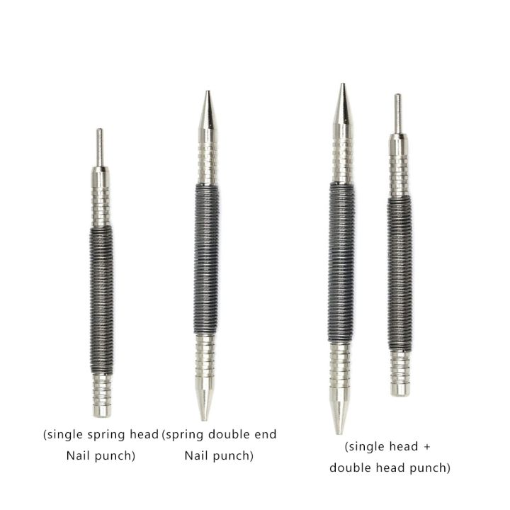 lz-trawe2-spring-tool-hammerless-nail-set-center-pin-punch-spring-loaded-marking-metal-woodwork-drill-bit-door-pin-removal-tool