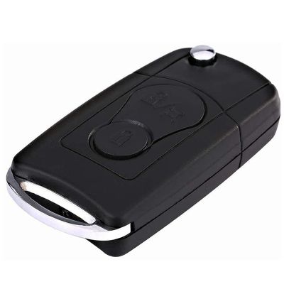 For Ssangyong Actyon Kyron Rexton Flip Remote Car Key Shell Case 2 Buttons Car Accessories ,Black