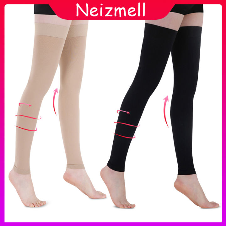 จัดส่งฟรี-neizmell-1คู่ระดับ2-22-32mmhgถุงเท้ากันกระแทกต้นขาเหนือเข่าถุงน่องกระชับสัดส่วนสำหรับเส้นเลือดขอด