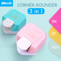 KW-TriO ที่เล็มมุมมินิแบบมน R4เจาะ/R7/R10mm กลม/ลูกไม้กระดาษ DIY บัตรรูปภาพบัตรวางแผนบัตรรูปภาพสมุดติดรูปภาพอุปกรณ์ตัดเครื่องทำลายเอกสารด้วยมือ