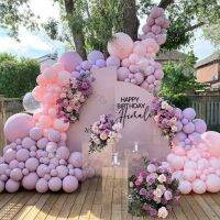 230pcs Macaron Purple Pink BoBo Balloon Garland Kit Wedding Decoration Ballon Birthday Party Baby Shower Valentines Day Decor Artificial Flowers  Pla