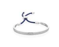 Maison de Jewels - Signature Double Pave Circle Slider Nylon Bracelet กำไลเงิน โรสโกลด์ ทอง แกะสลัก