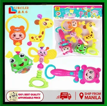 Hand Grab and Spin Shaker Toy Set Newborn Shower Gifts for 3-12 Month