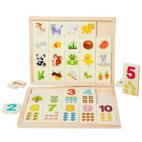 Animal Matching Board Kindergarten Math Games Learn Numbers Self-Checking Matching Game Wooden Number Matching Board For Kids Gift beneficial