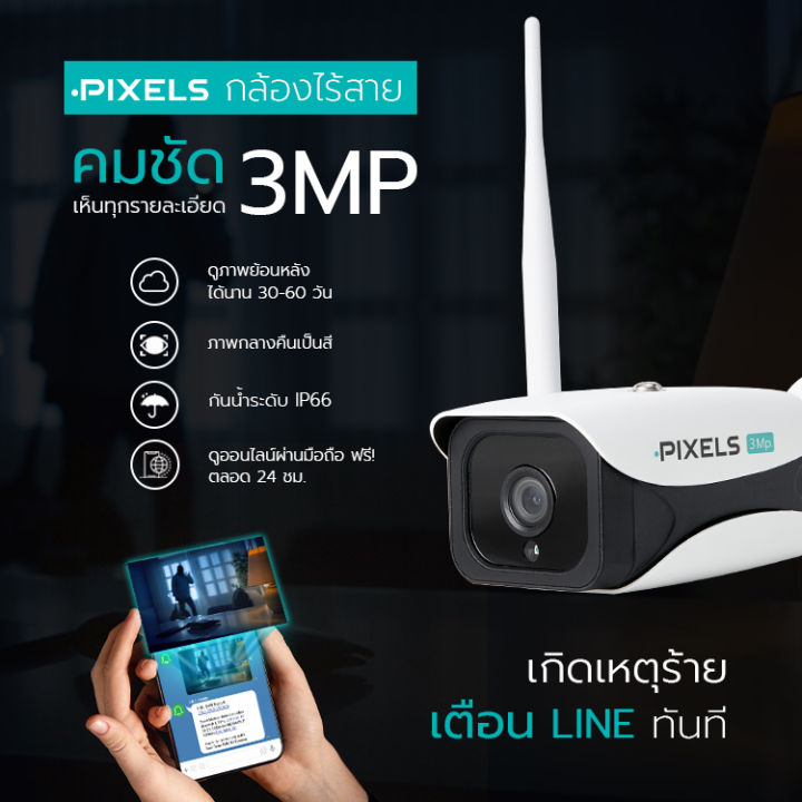 pixels-wi-fi-kits-x-series-new-gen-fixed-4ch-กล้องวงจรปิดไร้สาย-pixels-คมชัด-3-ล้านพิกเซล-แสดงผลเป็นภาพสี-บันทึกฟังเสียงได้