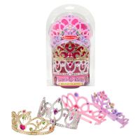 [มงกุฎ4อัน] รุ่น 8525 ที่คาดผม มงกุฏ 4 อัน Melissa &amp; Doug Dress-up Tiaras รีวิวดีใน Amazon USA ทำจากพลาสติกอย่างดี สีไม่ซีด ของเล่น มาลิซ่า 3 – 8 ขวบ