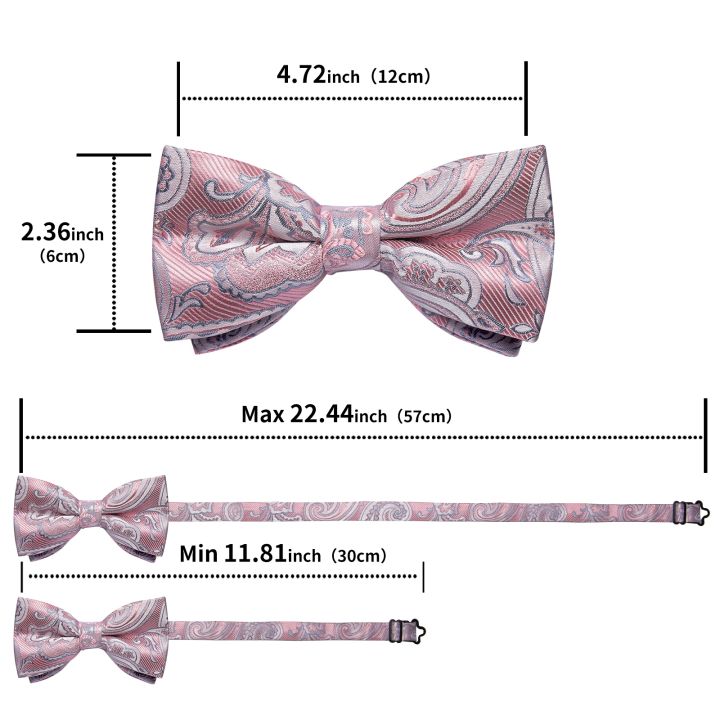 new-pre-tied-bow-ties-for-men-pink-paisley-jacquard-butterfly-knot-pocket-square-cufflinks-corsage-set-for-wedding