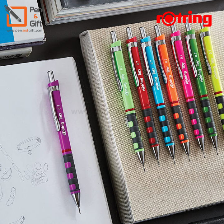 rotring-tikky-neon-mechanical-pencil-0-7-2b-rotring-tikky-ดินสอกด-รอตริง-ติ๊กกี้-สีนีออน-0-7-มม-2b-ดินสอกด-rotring