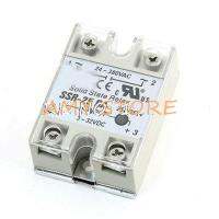 ;.[- DC3-32V To AC24-380V 1 Phase Solid State Relay SSR-25DA W Cover