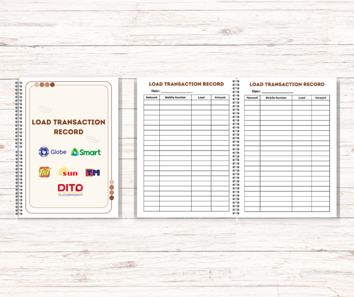 A&J Load Transaction Notebook Record Book 70 Pages Wire Bind Lazada PH