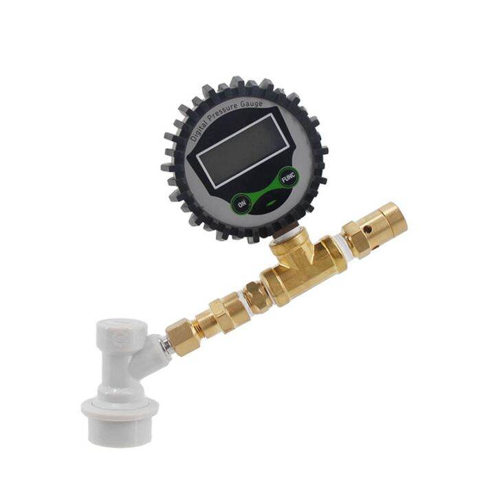 Ball Lock Spunding Valve Adjustable Pressure Relief Valve Assembly with Digital Gauge Beer