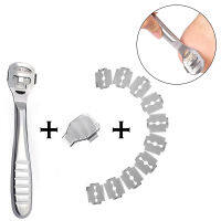 【Ready Stock】Elek Stainless Steel Foot Shaver Razor Scraper with Blades Foot File Head for Removing Hard Dead Skin Rough Spots Corn Callus