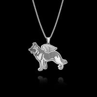 Daisies 10pcslot German Shepherd Angel Dog Puppy Lover Family Memorial Pet Lover Necklaces &amp; Pendants Women Animal Charms Gift