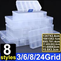 8Styles Transparent Plastic Storage Jewelry Box Plastic Compartment Adjustable Container Storage Boxes Beads Ring Organizer Case