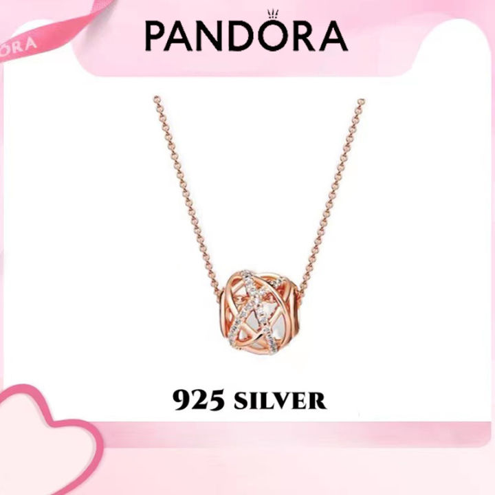 pandora-เงิน925-สร้อยคอ-สร้อยคอกาแล็กซี่-openwork-galaxy-necklaceของขวัญสำหรับคนพิเศษ-ของแท้-100