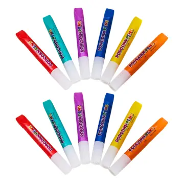 Magic Popcorn Pen Color DIY Bubble Popcorn Drawing Pens 6 PCS Kind Pen 
