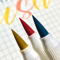 25 Colors Zebra Mildliner Soft Brush Pen Double Tip Highlighter Marker Painting Marking Pens Japanese School Art Stationery WFT8
