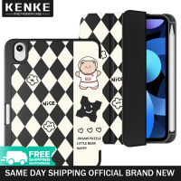 KENKE เคส iPad ลายการ์ตูนน่ารัก,เคสไอแพดสำหรับ iPad Air 5 2022 iPad Air 4 iPad Pro M1 Pro 11 2021 2020 iPad Mini 6พร้อมที่ใส่ปากกาช่องใส่ดินสอด้านขวากล่องดินสอเด้งกลับได้เคส iPad พร้อม TPU นิ่มยืดหยุ่นได้โหมดตั้งการนอนหลับ/ปลุกอัตโนมัติและมีหลายมุมมอง