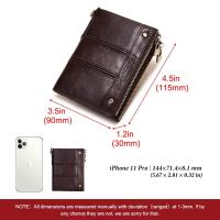HUMERPAUL Men Wallet Genuine Leather Luxury Design Zipper Coin Pocket Short Male Purse Card Holder Rfid Money Bag Man Purses