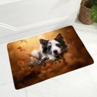 Scottish Border Shepherd Dog Pattern Home Entrance Hall Kitchen Bathroom Floor Mat Decoration Non slip Soft Edge Door Mat