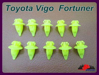 TOYOTA VIGO FORTUNER WHEEL LOCKING CLIP SET (10 PCS.) "GREENISH YELLOW" // กิ๊บล็อคโป่งล้อ สีเขียวอมเหลือง (10 ตัว) สินค้าคุณภาพดี
