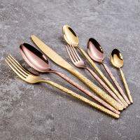 1 PCS Creative Stainless Steel Gold Cutlery Royal Embossed Vintage Luxury Western Tableware For Steak Golden Covered For Kitchen