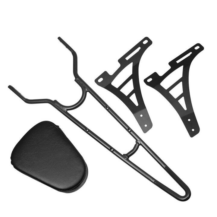 Zwart Passenger Sissy Bar Rugleuning Set Voor Harley Sportster XL883C