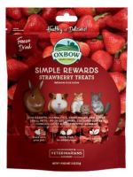 ? Oxbow -Simple Rewards Strawberry Treats 0.5 ออนซ์ ( 15 กรัม) ขนมสตรอเบอร์รี่อบแห้ง- ถุงซิปล็อค