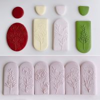 【CC】♗  9 Types Print   SImple Clay Cutting Molds Earring Jewelry Handmaking Literary