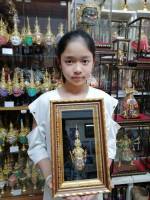 หัวโขน ทศกัณฐ์ หน้าทอง พร้อมกรอบไม้ลายไทย ของที่ระลึก ของขวัญ ของฝาก ของสะสม ของแต่งบ้าน