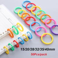 GOOD MOOD BEAUTY 50Pcs/pack Useful Calendar Circle File Folder Stationery Loose Leaf Ring Photo Album Clip Circle Ring Notebook Binder