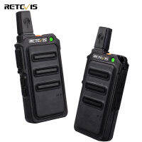 Retevis RT619 PMR446ชาร์จ2 Way วิทยุ Mini, VOX 1300MAh ใบอนุญาตฟรี16ช่อง CTCSS และ DCS มือถือสำหรับของขวัญ,ครอบครัว,ร้านอาหาร (2Pcs, Black)