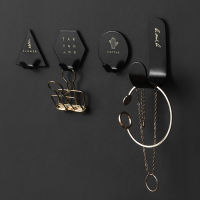 4pcsset Kitchen Wall Hanging Nail-free Door Hooks Creative Nordic Iron Art Viscose Hook Bathroom Seamless Adhesive Robe Hanger