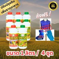 ปุ๋ยน้ำ บูม99 (สูตร1+สูตร2) เร่งหัว เร่งดอก เร่งผล ปรับปรุงดิน เพิ่มธาตุอาหาร เร่งผลผลิต ( 1 ลิตร 4 ชุด แถมเสื้อ 2 ตัว)