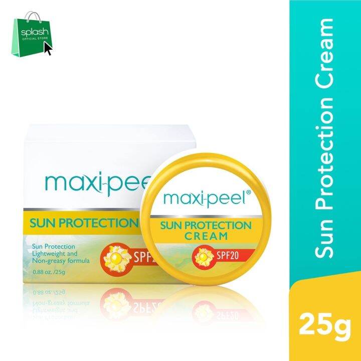 MaxiPeel Sun Protection Face Cream Sunscreen SPF20 25g Lazada PH