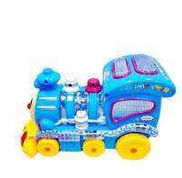 Worktoys รถไฟชนถอย มีเสียง มีไฟ  FUNNY TRAIN Choochoo No.618 (สีน้ำเงิน)