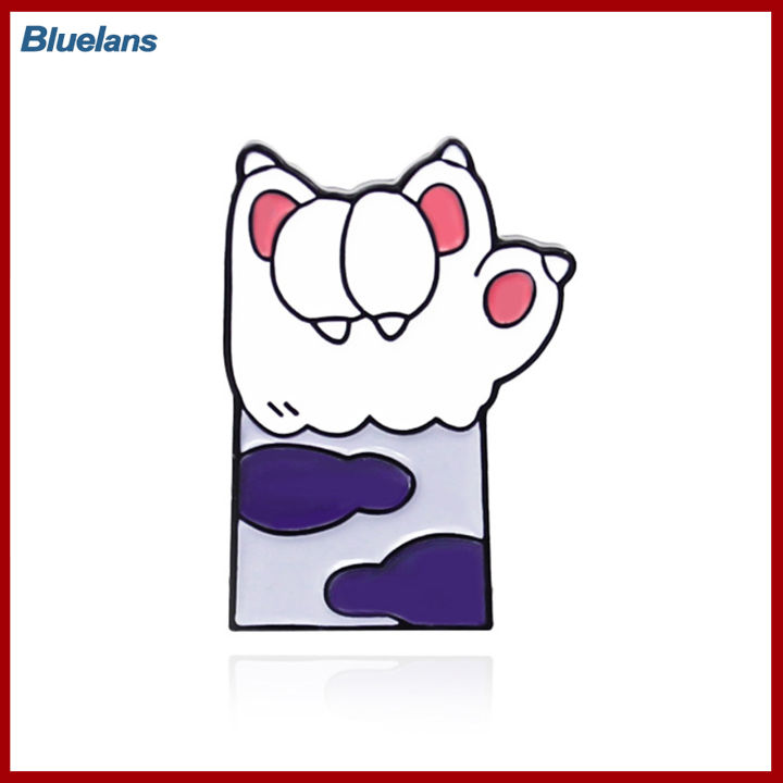 bluelans-อุปกรณ์ตกแต่งหมุดเข็มกลัดกรงเล็บแมวโลหะผสมที่ประณีตขนาดเล็กเข็มกลัดปกคอเสื้อ